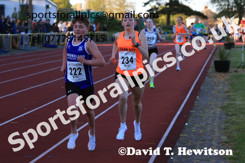 The 1500 metres, 2026 NEGP 1, Monkton Stadium. Photo: David T. Hewitson/Sports for All Pics